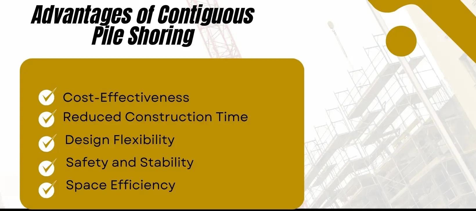 contiguous pile shoring advantages