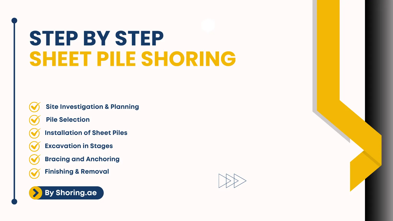 Sheet Pile Shoring Process for dubai and across the UAE
